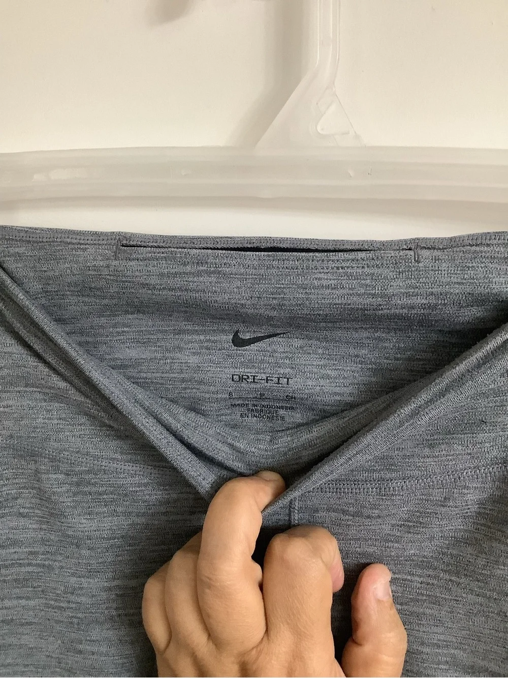 Nike One Women's Gray Heather High Rise Leggings Crop Tight Fit Size Small S